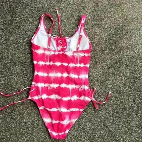 California Waves one piece, pink tie dye bathing suit. Small - Picture 4 of 6